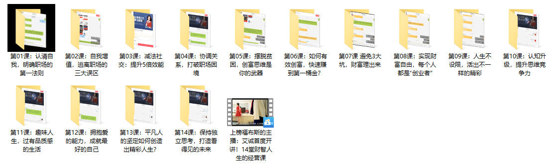 《14堂财智人生的经营课》完结，艾城课程