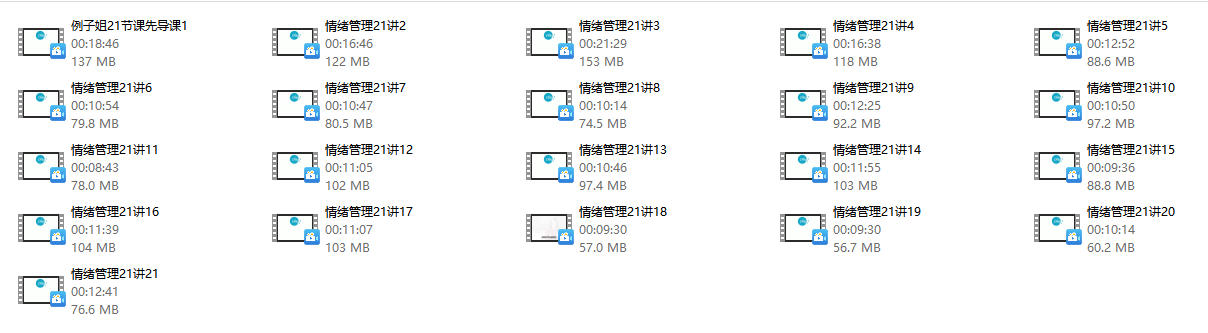 《情绪管理21讲》例子姐系列课程