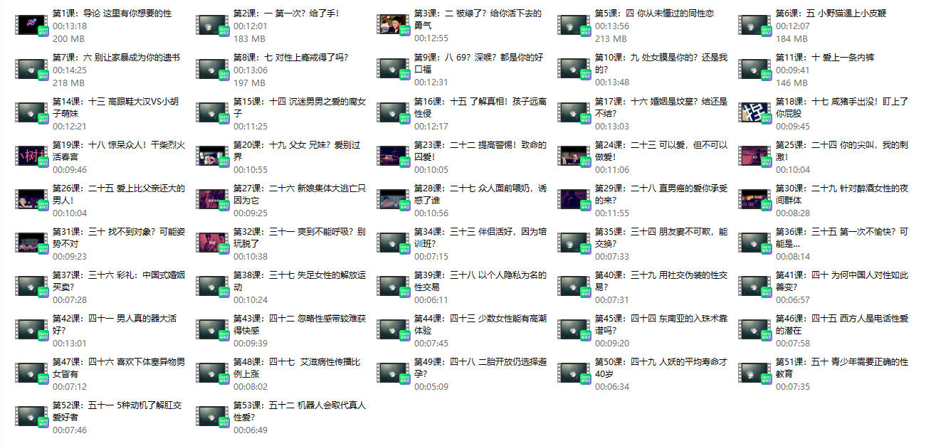 《这才是你想要的性》李银河两性课程