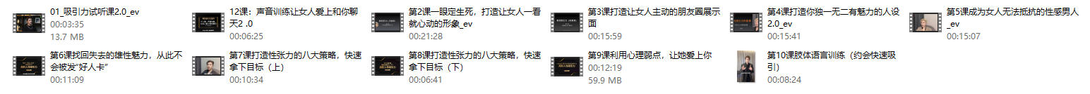 《打造男性吸引力训练营2.0》Eric子轩系列课