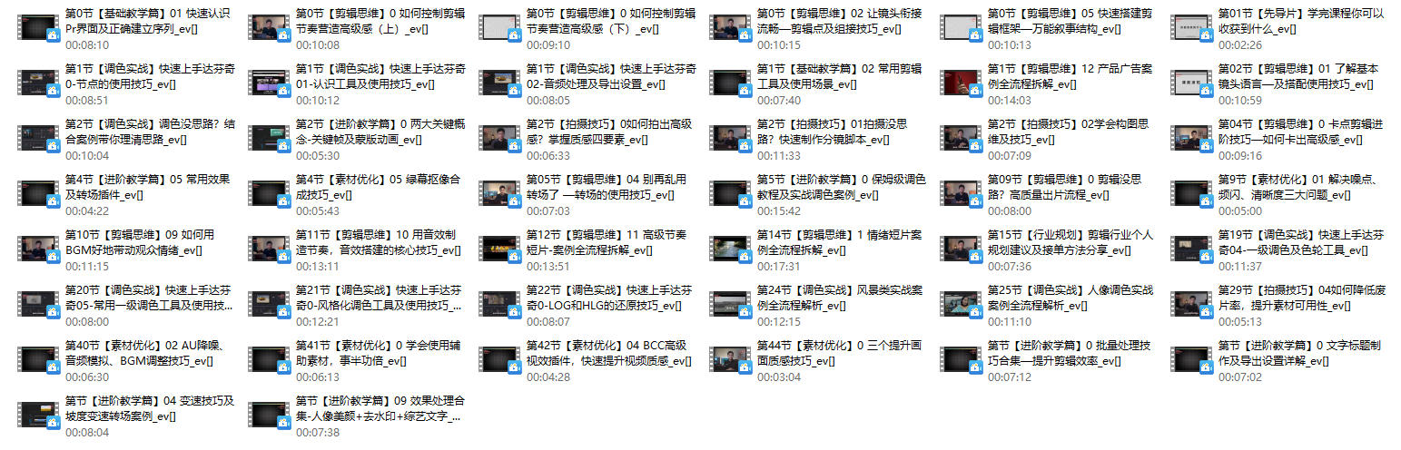 《全能剪辑高手训练营》剪辑思维+达芬奇调色+拍摄技巧一站教学