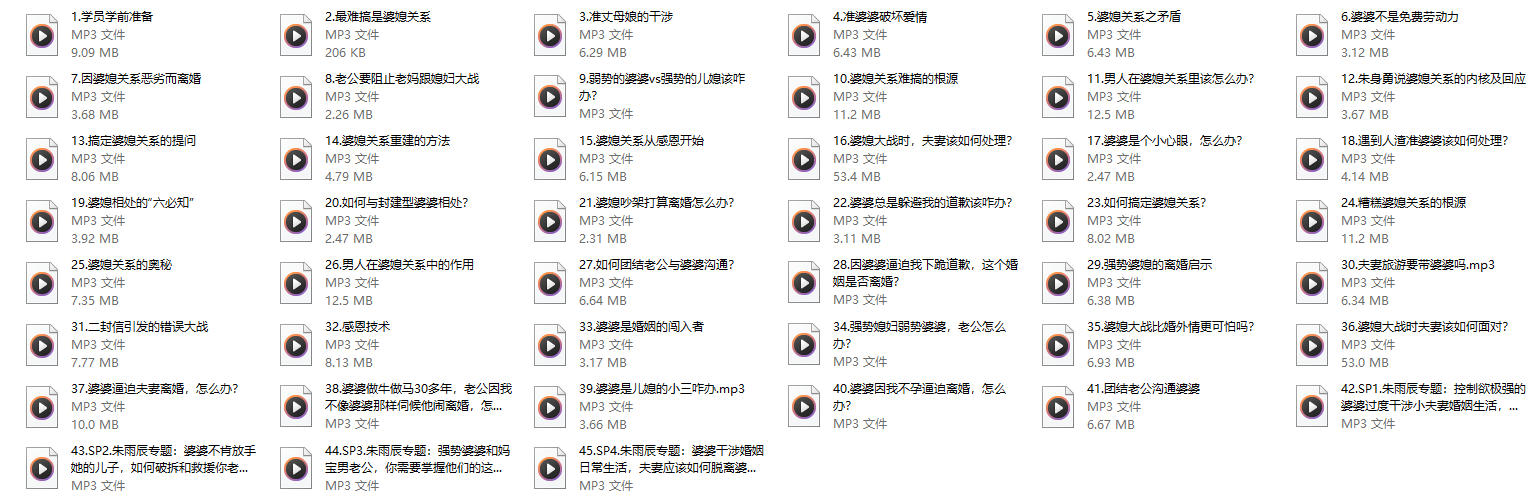 《婆媳冲突管理》朱身勇课程