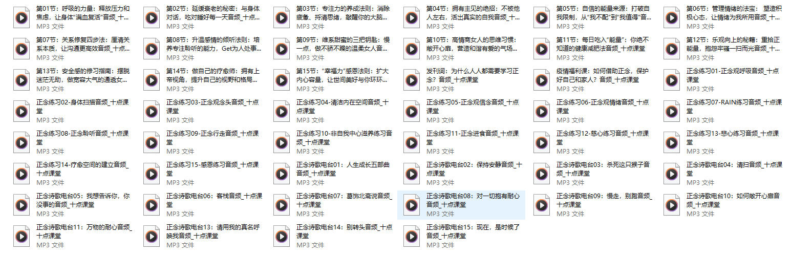 正念身心疗愈法课程：释放压力、管理情绪，提升幸福力！【完结】