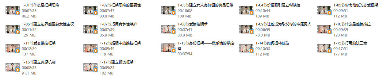 《重建框架思维的认知》17集,北乔老师系列课